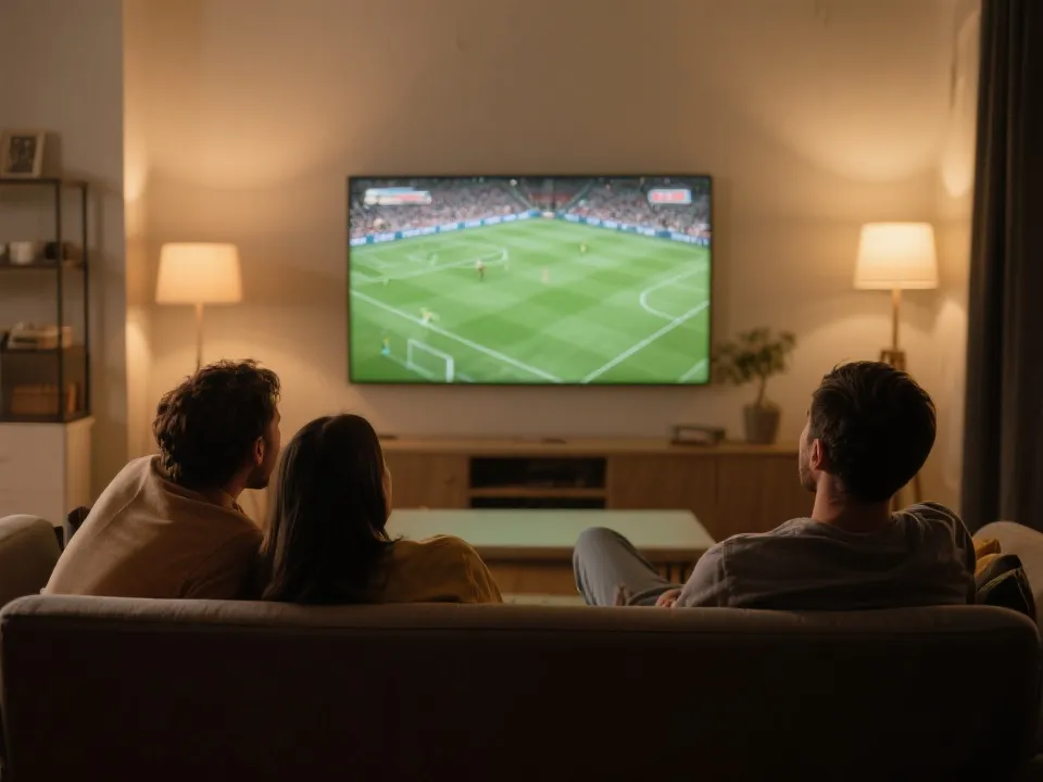 球迷观看赛事的场景